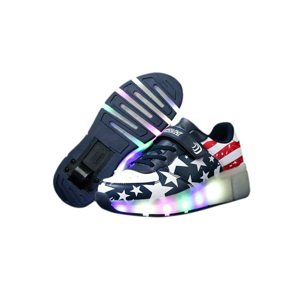 Kids Boys Girls Light Up Shoes LED Flashing Trainers Casual Sneakers Plus Size